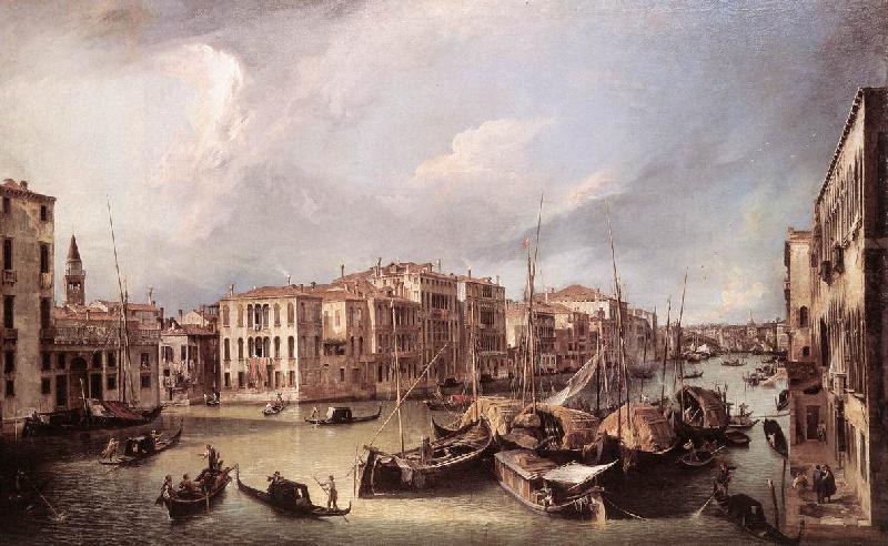 Canaletto Grand Canal: Looking North-East toward the Rialto Bridge ffg oil painting picture