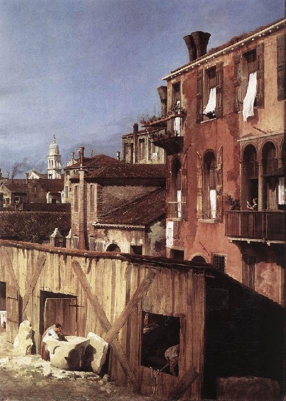 Canaletto The Stonemason s Yard (detail) Germany oil painting art
