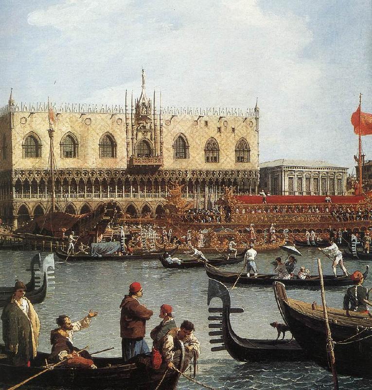 Canaletto Return of the Bucentoro to the Molo on Ascension Day (detail) d Germany oil painting art