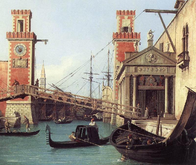 Canaletto View of the Entrance to the Arsenal (detail) s oil painting image