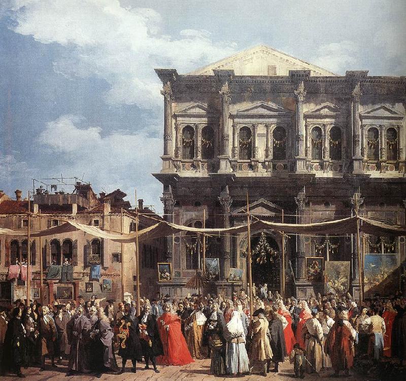 Canaletto The Feast Day of St Roch (detail) f oil painting image