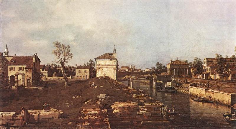 Canaletto The Brenta Canal at Padua dsf oil painting image