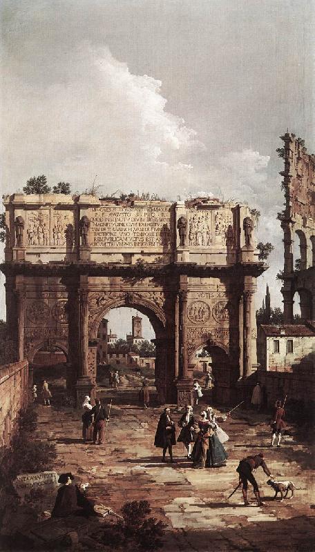 Canaletto Rome: The Arch of Constantine ffg oil painting image
