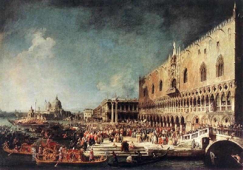 Canaletto Arrival of the French Ambassador in Venice d Germany oil painting art
