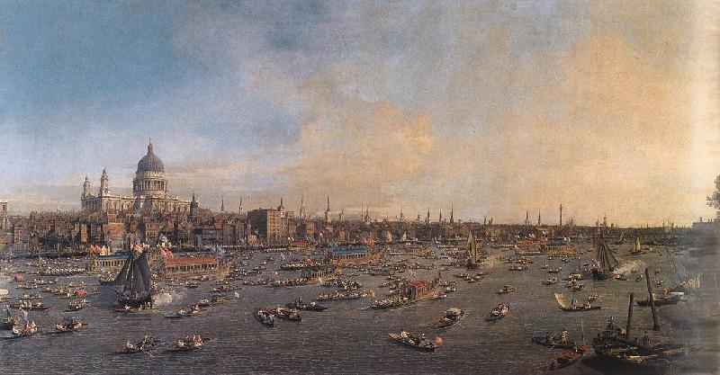 Canaletto The Thames and the City fcf Germany oil painting art