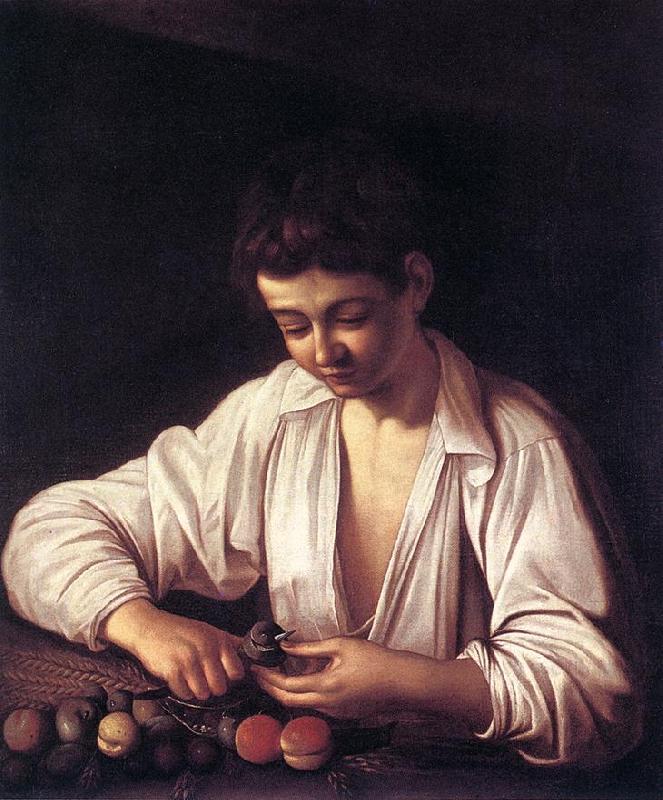 Caravaggio Boy Peeling a Fruit df oil painting picture