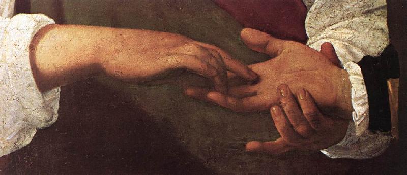 Caravaggio The Fortune Teller (detail) drgdf Germany oil painting art