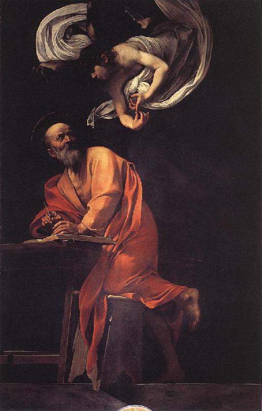 Caravaggio The Inspiration of Saint Matthew df Germany oil painting art