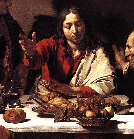 Caravaggio Supper at Emmaus (detail) fg oil painting picture