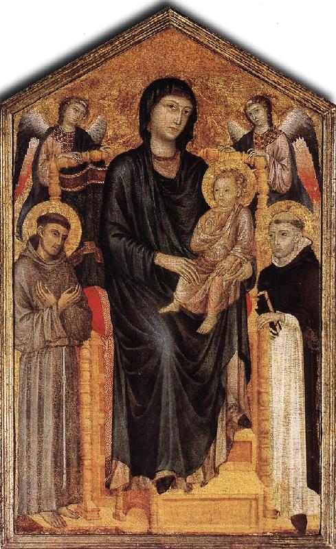 Cimabue Madonna Enthroned with the Child, St Francis St. Domenico and two Angels dfg Germany oil painting art