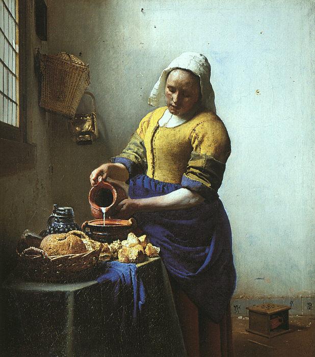 JanVermeer The Milkmaid oil painting image