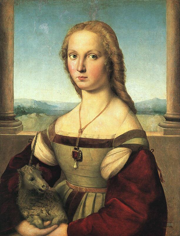 Raphael The Woman with the Unicorn Germany oil painting art
