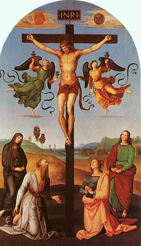Raphael Christ on the Cross with the Virgin, Saint Jerome, Mary Magdalene and John the Baptist Germany oil painting art