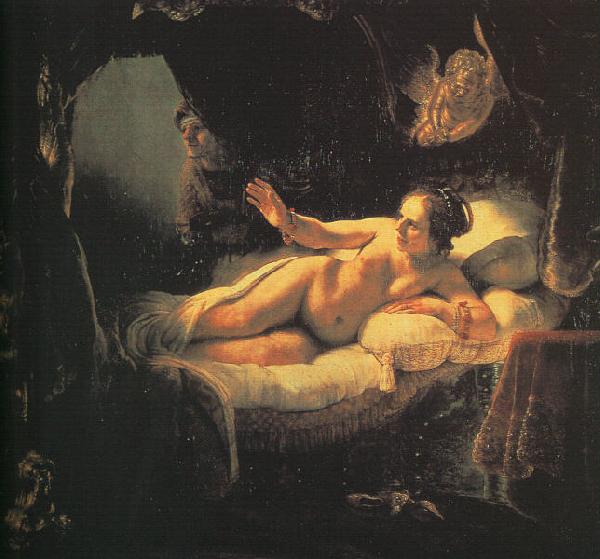 Rembrandt Danae oil painting image