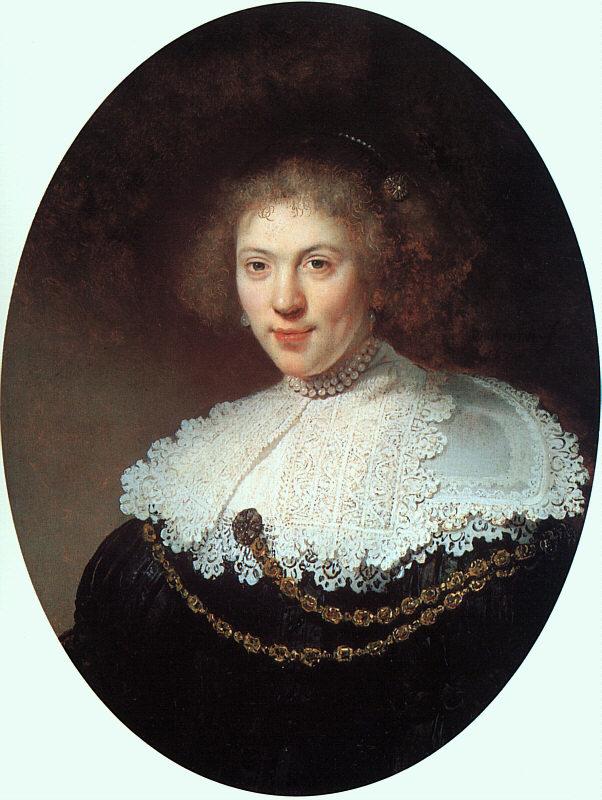 Rembrandt Woman Wearing a Gold Chain Germany oil painting art