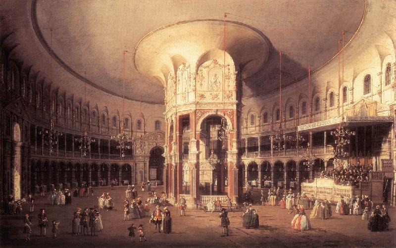 Canaletto London: Ranelagh, Interior of the Rotunda vf oil painting picture