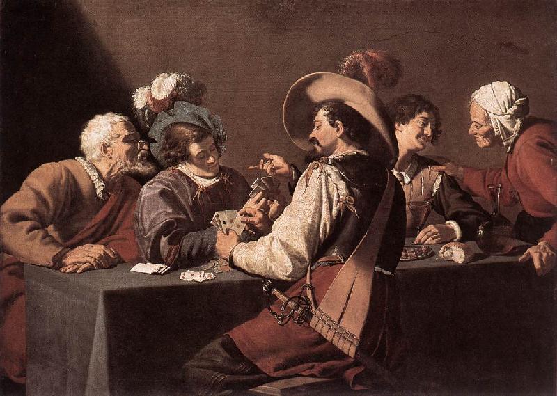 ROMBOUTS, Theodor The Card Players dh oil painting picture