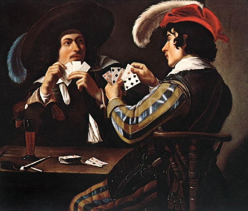 ROMBOUTS, Theodor The Card Players  at Germany oil painting art