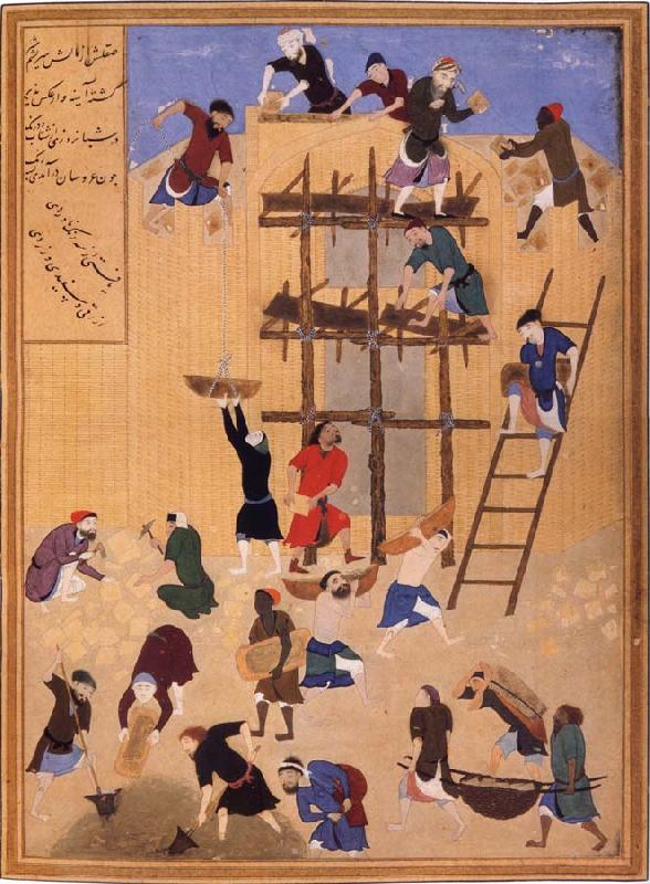 Bihzad Building ot Castle Khawarnaq,wherein the chamber of the seven icons will be hidden Germany oil painting art