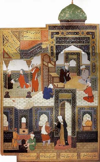 Bihzad A dervish begs to be admitted in the mosque Germany oil painting art