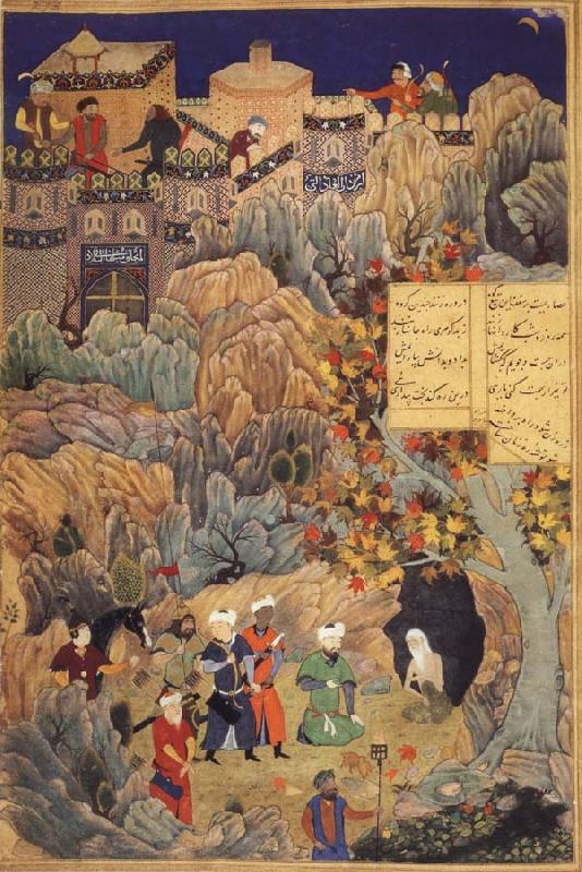 Bihzad Alexander and the hermit oil painting picture