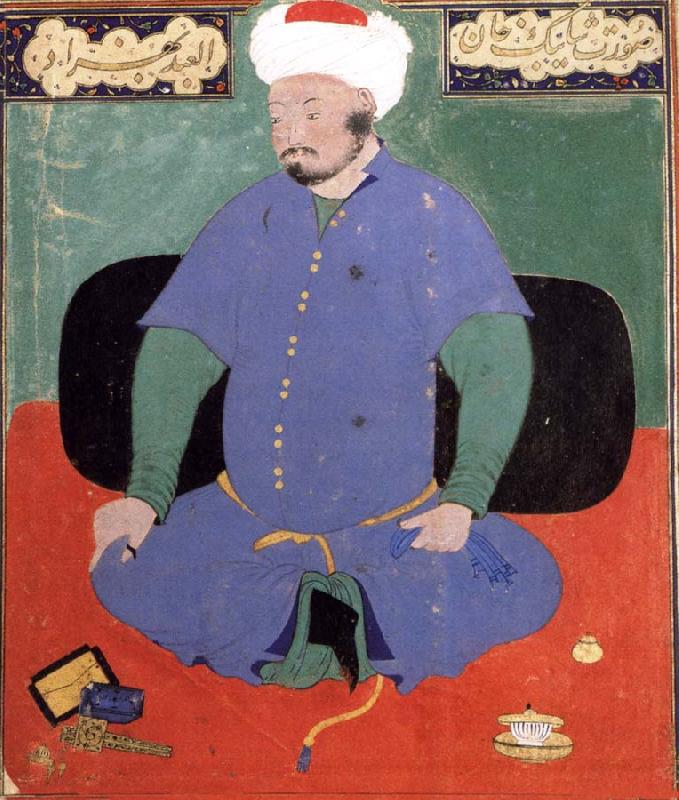 Bihzad Portrait of the Uzbek emir Shaybani Khan,seen here wearing a Sunni turban Germany oil painting art