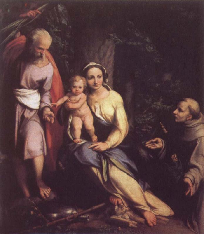 Correggio Rest on the Flight to Egypt with Saint Francis oil painting picture