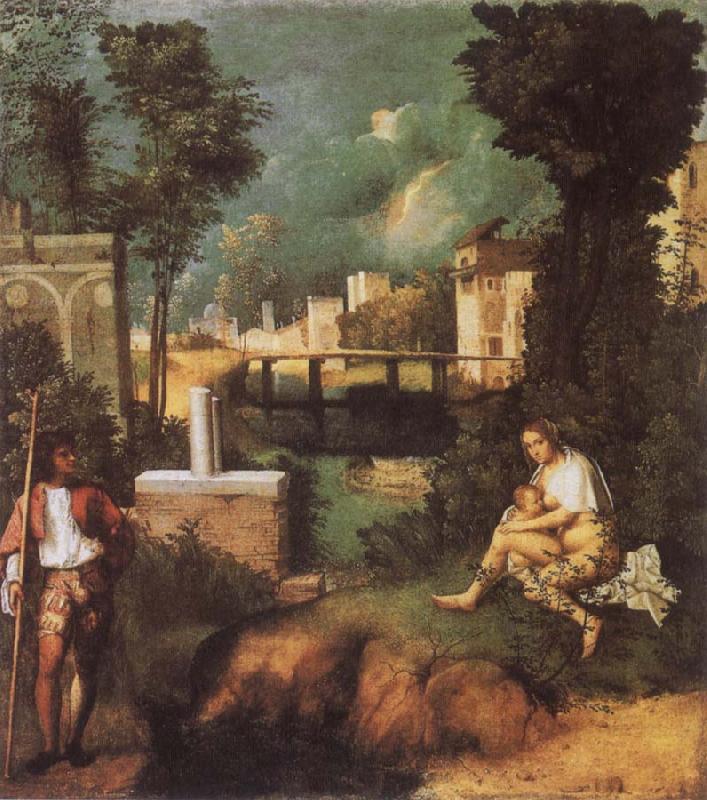 Giorgione The Tempest oil painting picture