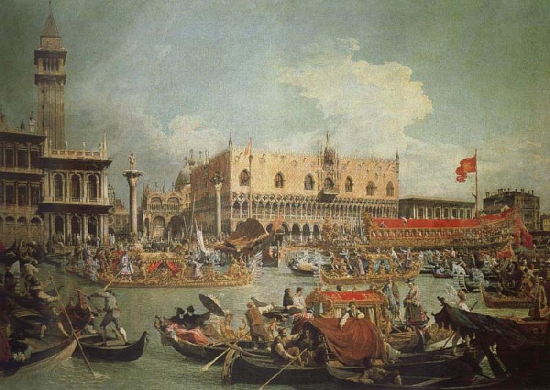 Canaletto The Bucintoro in Front of the Doges- Palace on Ascension Day Germany oil painting art