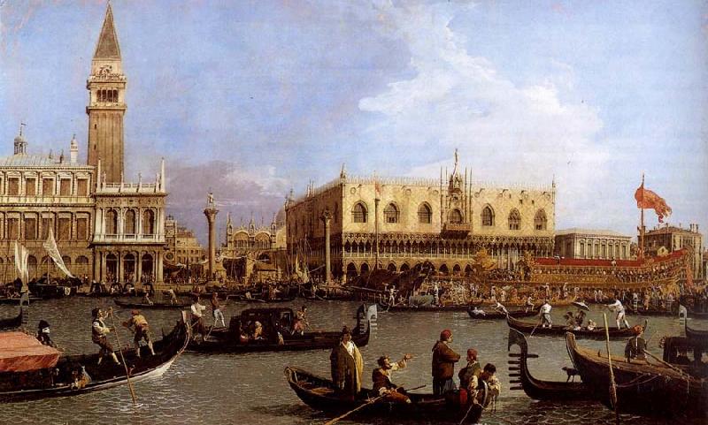 Canaletto named Canaletto Venetie, the Bacino Tue S. Marco on Hemelvaartsdag oil painting picture