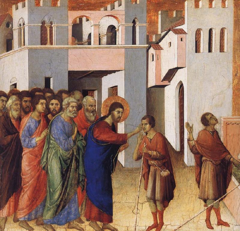 Duccio Jesus Opens the Eyes of a Man Born Blind Germany oil painting art