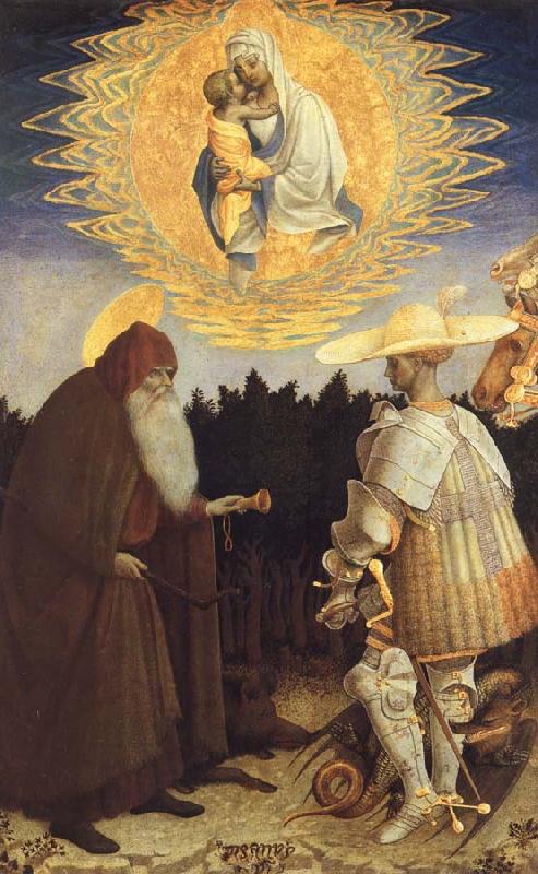 PISANELLO The Virgin and Child with Saint Anthony Abbot Germany oil painting art