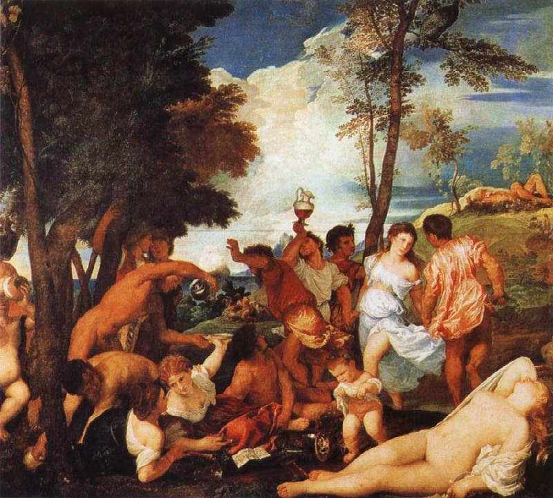 Titian The Bacchanal of the Andrians oil painting image
