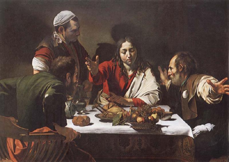 Caravaggio Supper of Aaimasi oil painting image