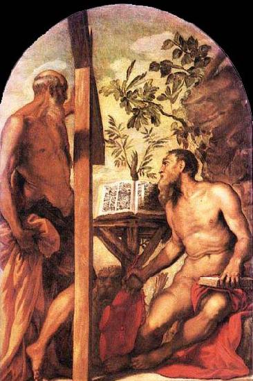 Tintoretto St Jerome and St Andrew Germany oil painting art