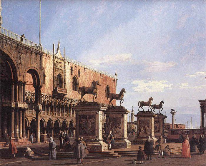 Canaletto The Horses of San Marco in the Piazzetta Germany oil painting art