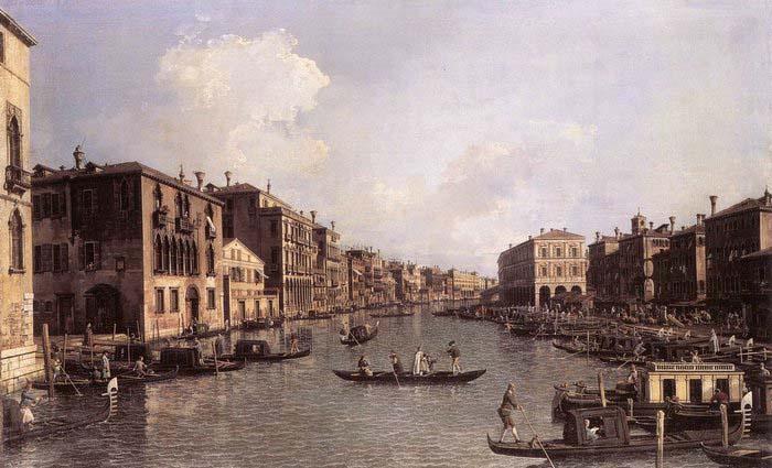 Canaletto Grand Canal: Looking South-East from the Campo Santa Sophia to the Rialto Bridge Germany oil painting art