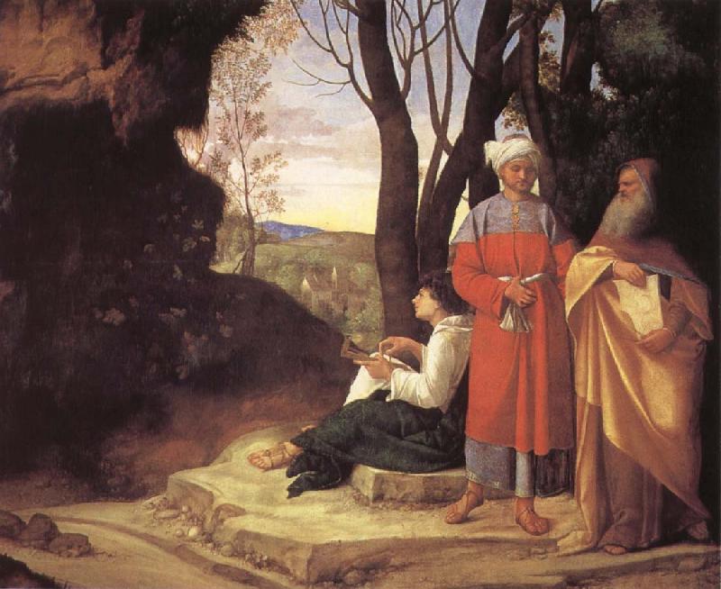 Giorgione The three philosophers Germany oil painting art