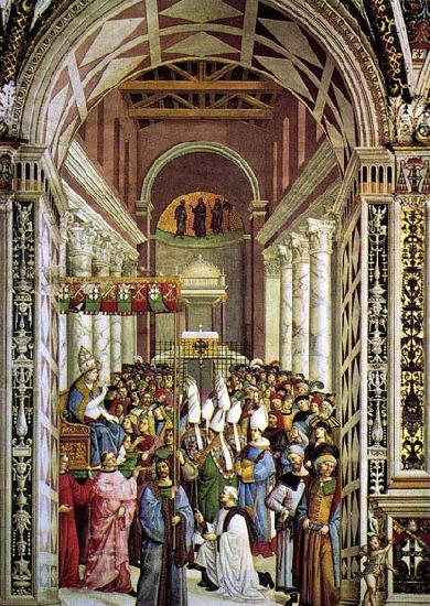 Pinturicchio Aeneas Piccolomini Crowned as Pope oil painting picture
