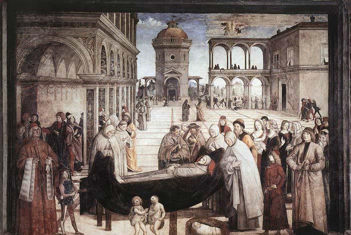 Pinturicchio Death of St. Bernardine Germany oil painting art