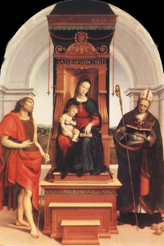 Raphael Virgin and Child with SS.John the Baptist and Nicholas Germany oil painting art