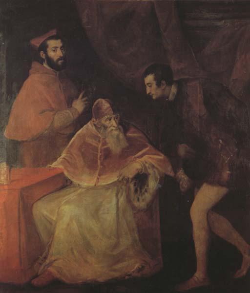 Titian Pope Paul III,Cardinal Alessandro Farnese and Duke Ottavio Farnese (mk45) Germany oil painting art