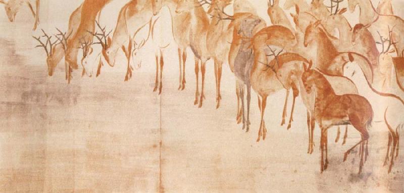 Caravaggio poem scroll with deer Germany oil painting art