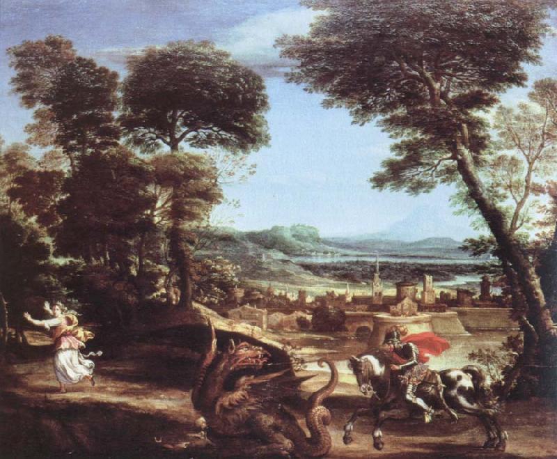 Domenichino st.george killing the dragon oil painting image