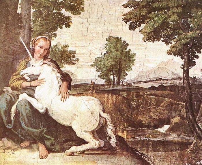 Domenichino A Virgin with a Unicorn oil painting image