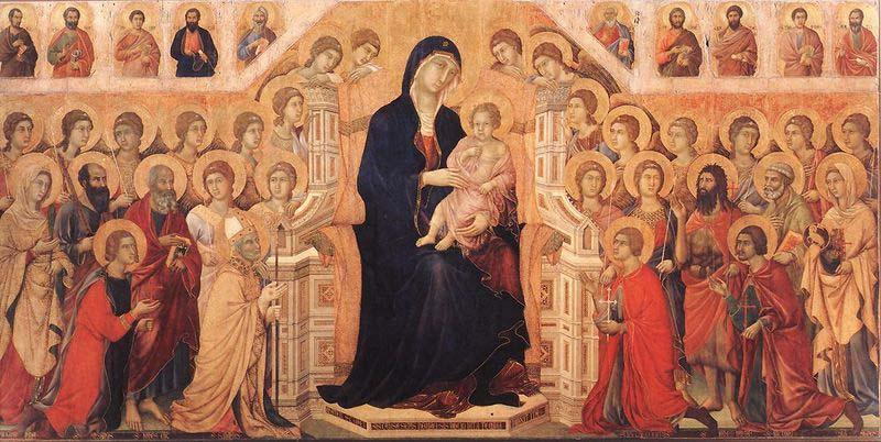 Duccio Maesta with Twenty Angels and Nineteen Saints. oil painting picture