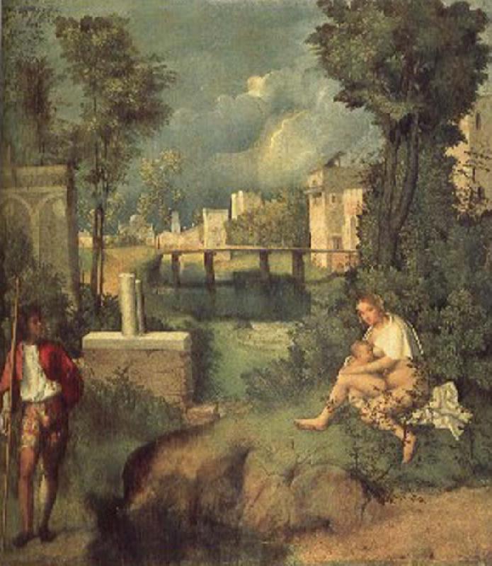 Giorgione Storm oil painting image