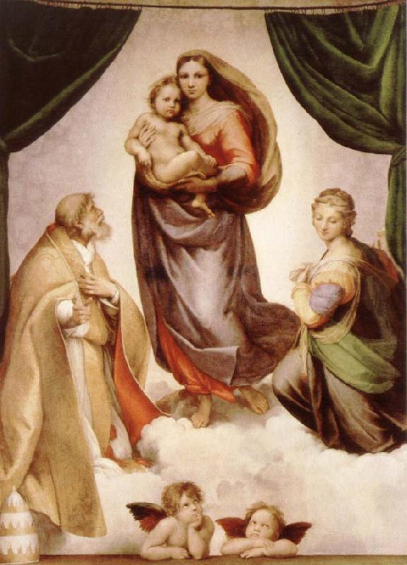 Raphael sistine madonna oil painting image