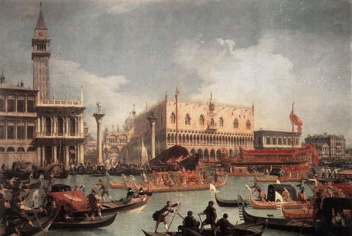 Canaletto The Bucintore Returning to the Molo on Ascension Day c oil painting picture