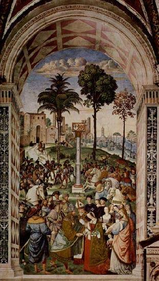 Pinturicchio Fresco at the Siena Cathedral by Pinturicchio depicting Pope Pius II Germany oil painting art
